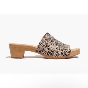 Madewell The Evelyn Clog Sandals Peep Toe Calf Hair Upper Size 8.5 Women’s